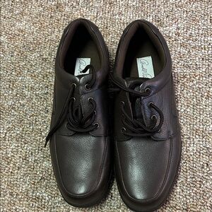 Men's Casual Lace-Up Slip-On Loafers in Dark Brown